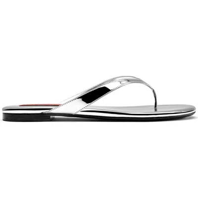 Simon Miller Simonmiller Metallic Riviera Thong Sandal In Silver