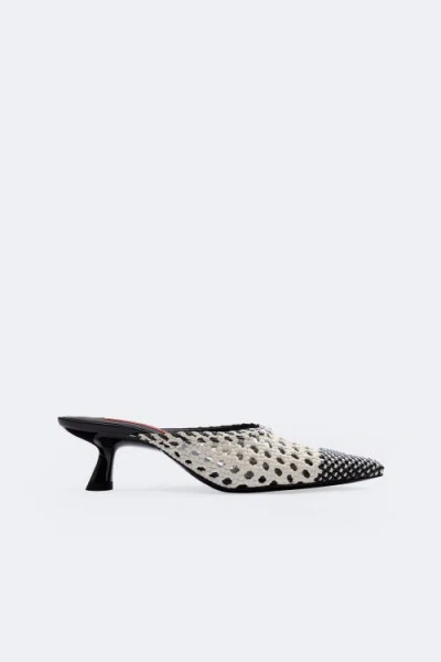 Simon Miller Simonmiller Woven Gala Mule Kitten Heel In White