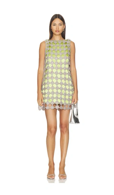 Simon Miller Sina Crochet Mini Dress In Green