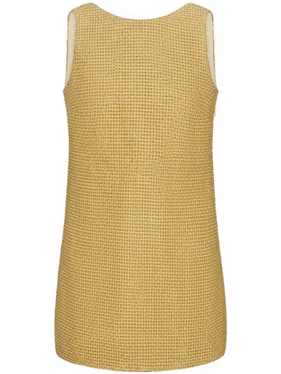 Simon Miller Sina Raffia Mini Dress In Neutrals