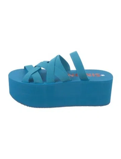 Pre-owned Simon Miller Slides W/ Tags In Blue