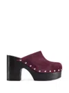 Simon Miller Sol Stud-embellished Platform Clogs In Red