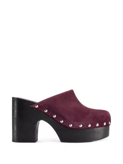 SIMON MILLER SOL STUD-EMBELLISHED PLATFORM CLOGS