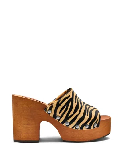 Simon Miller Sol Zebra-print Haircalf Sandals In Animal Print