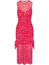 Simon Miller Sonora Mesh Midi Dress In Red