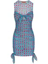 Simon Miller Sonora Mesh Mini Dress In Blue