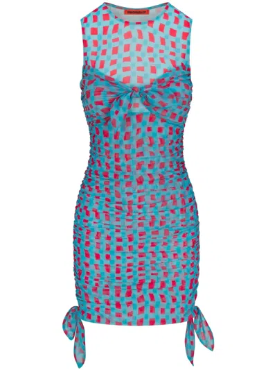 Simon Miller Sonora Mesh Mini Dress In Blue