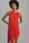 Simon Miller Spiral Mini Knit Dress In Paprika In Red