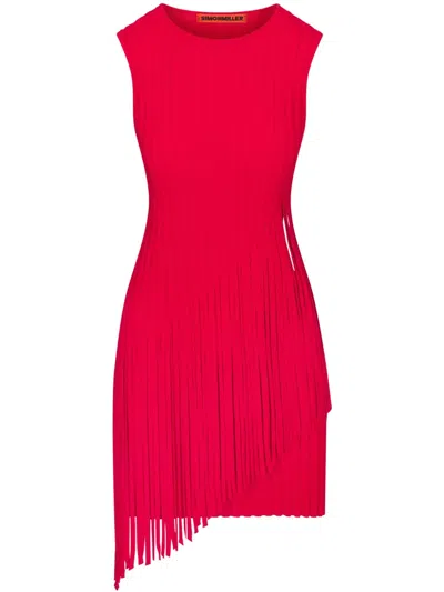 Simon Miller Spiral Mini Dress In Red
