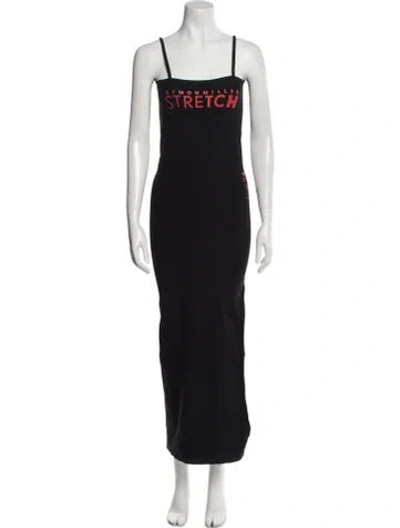 Pre-owned Simon Miller Square Neckline Long Dress In Black