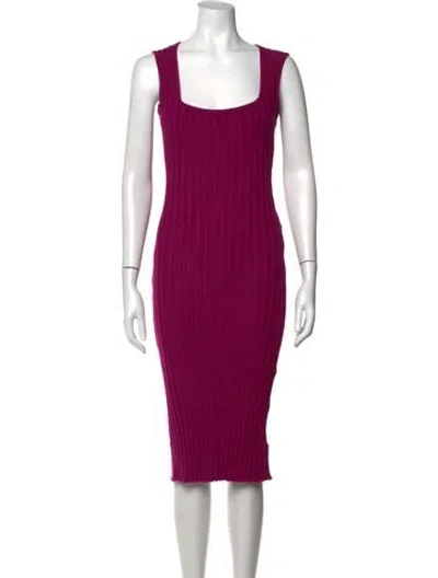 Pre-owned Simon Miller Square Neckline Midi Length Dress In Pink