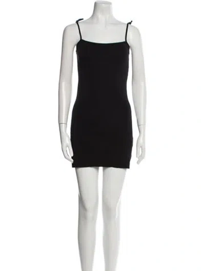 Pre-owned Simon Miller Square Neckline Mini Dress In Black