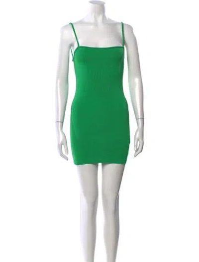 Pre-owned Simon Miller Square Neckline Mini Dress In Green