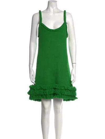 Pre-owned Simon Miller Square Neckline Mini Dress W/ Tags In Green