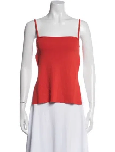 Pre-owned Simon Miller Square Neckline Sleeveless Top In Orange