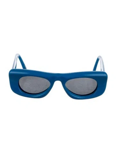 Pre-owned Simon Miller Square Tinted Sunglasses In Blue