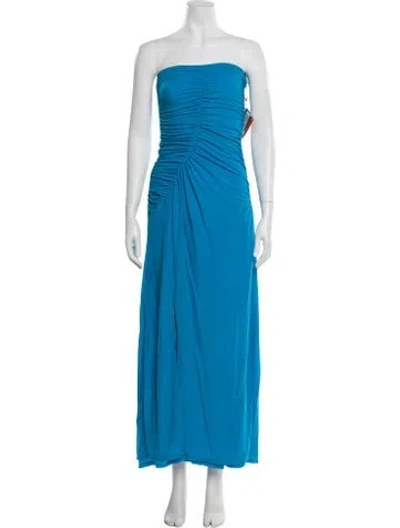 Pre-owned Simon Miller Strapless Long Dress In Blue