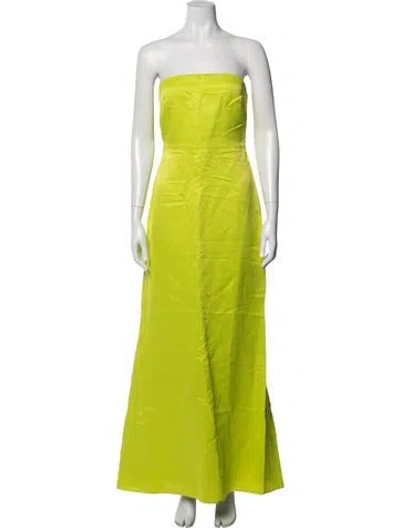 Pre-owned Simon Miller Strapless Long Dress W/ Tags In Green