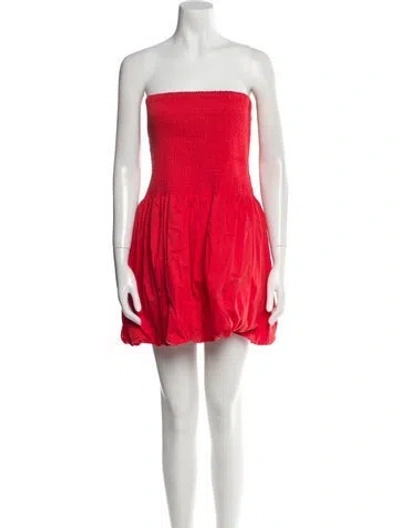 Pre-owned Simon Miller Strapless Mini Dress W/ Tags In Red