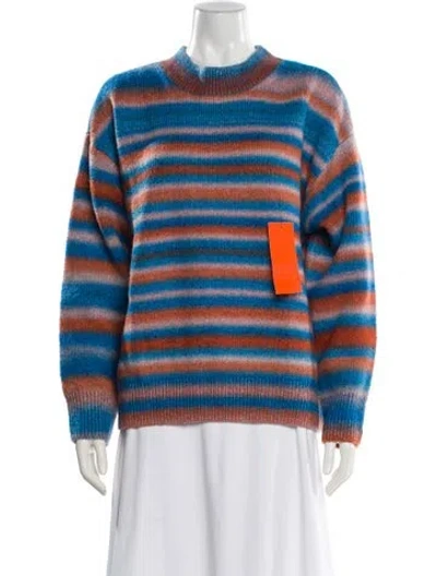 Pre-owned Simon Miller Striped Crew Neck Sweater In Blue