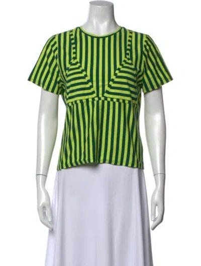 Pre-owned Simon Miller Striped Crew Neck Top W/ Tags In Green