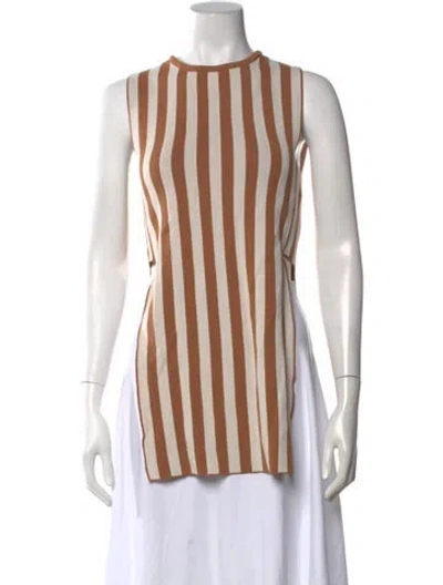 Pre-owned Simon Miller Striped Crew Neck Top W/ Tags In Multicolor