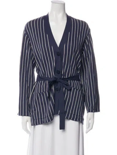 Pre-owned Simon Miller Striped Jacket In Blue