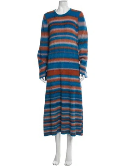 Pre-owned Simon Miller Striped Long Dress In Blue