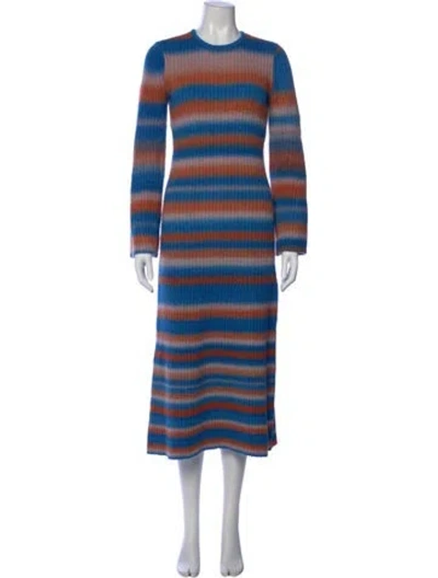 Pre-owned Simon Miller Striped Long Dress In Blue