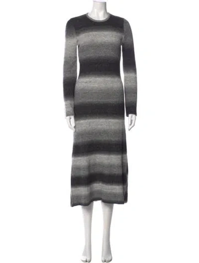 Pre-owned Simon Miller Striped Long Dress In Gray