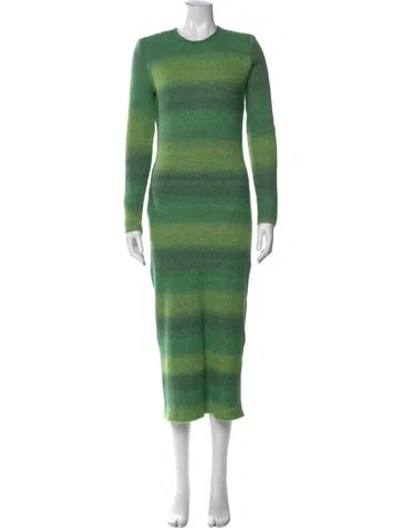 Pre-owned Simon Miller Striped Long Dress In Gray