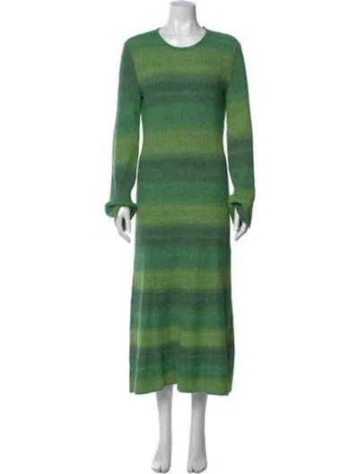 Pre-owned Simon Miller Striped Long Dress In Gray
