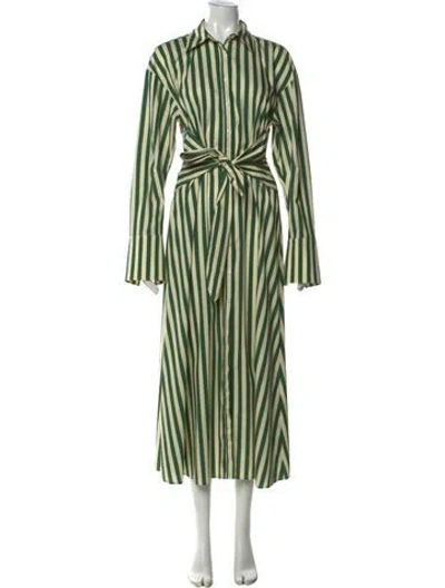 Pre-owned Simon Miller Striped Long Dress In Green
