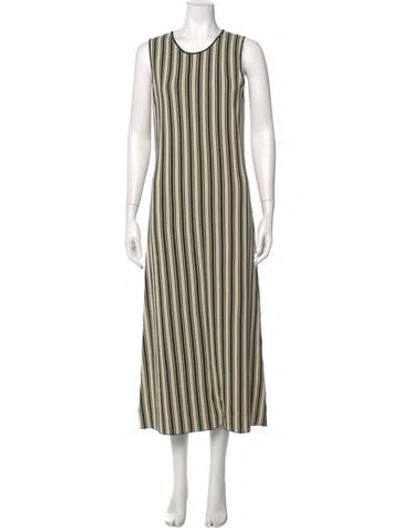 Pre-owned Simon Miller Striped Long Dress In Neutrals