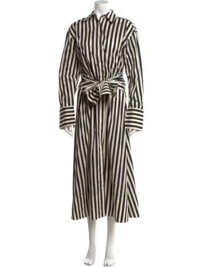 Pre-owned Simon Miller Striped Long Dress In Neutrals