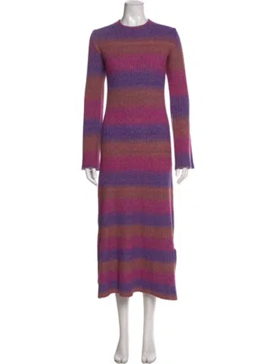 Pre-owned Simon Miller Striped Long Dress In Purple