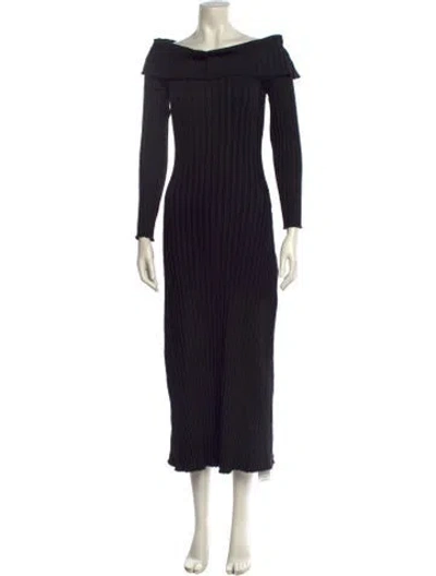 Pre-owned Simon Miller Striped Long Dress W/ Tags In Black