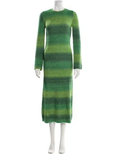 Pre-owned Simon Miller Striped Long Dress W/ Tags In Green