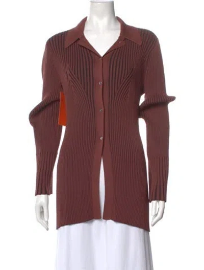 Pre-owned Simon Miller Striped Long Sleeve Button-up Top In Multi