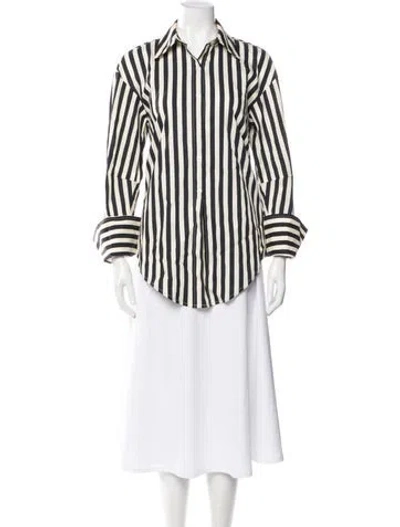 Pre-owned Simon Miller Striped Long Sleeve Button-up Top In Multi