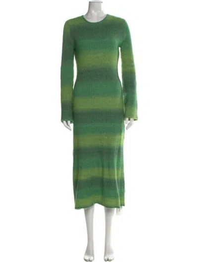 Pre-owned Simon Miller Striped Midi Length Dress In Gray