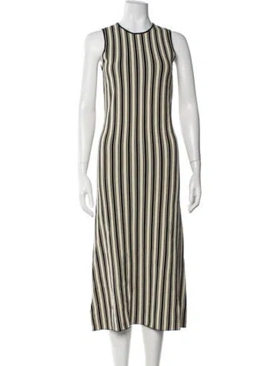 Pre-owned Simon Miller Striped Midi Length Dress In Neutrals
