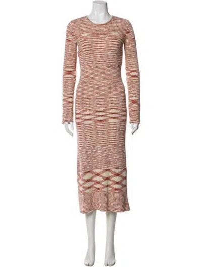 Pre-owned Simon Miller Striped Midi Length Dress W/ Tags In Neutral