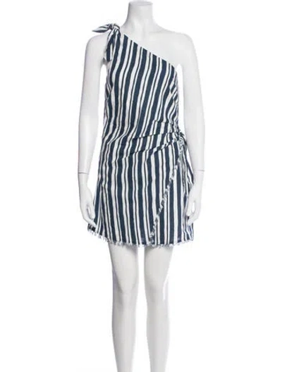 Pre-owned Simon Miller Striped Mini Dress In Blue/white
