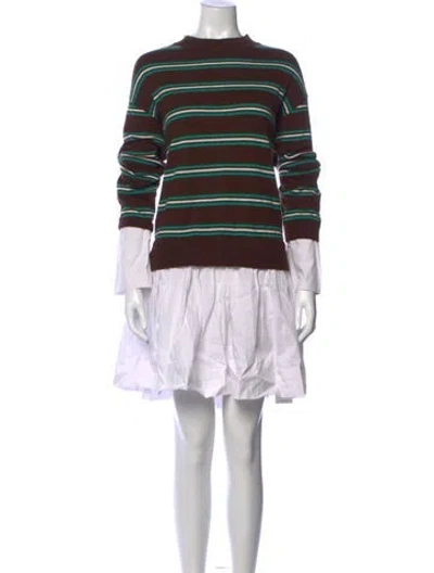 Pre-owned Simon Miller Striped Mini Dress In Brown