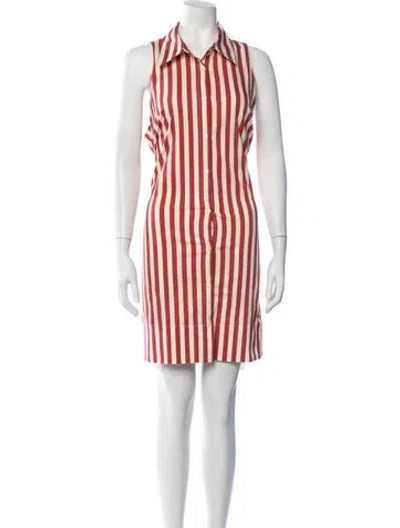 Pre-owned Simon Miller Striped Mini Dress In Red