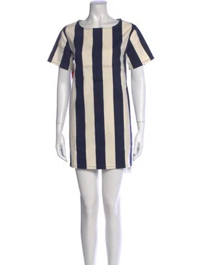 Pre-owned Simon Miller Striped Mini Dress W/ Tags In Blue