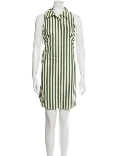 Pre-owned Simon Miller Striped Mini Dress W/ Tags In Green