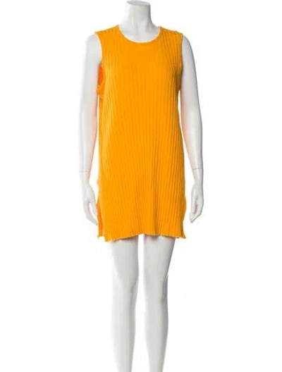 Pre-owned Simon Miller Striped Mini Dress In Yellow