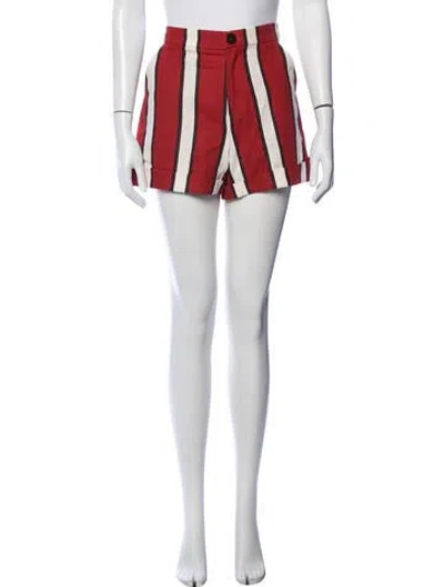 Pre-owned Simon Miller Striped Mini Shorts In Red